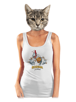 Rodina je základ dámské tílko klasické White