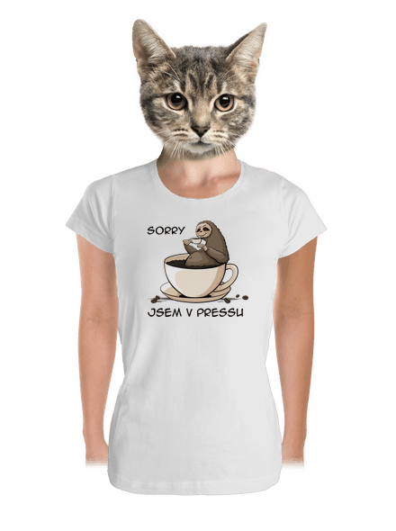 V pressu dámské tričko premium White