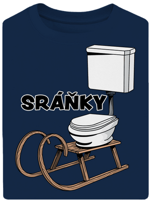 Sráňky unisex tričko oversized Midnight Blue