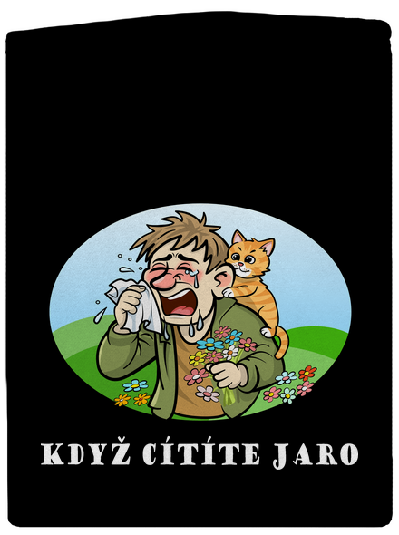 Cítíte jaro pánská mikina na zip Black