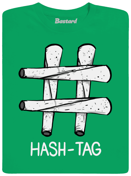 Hash tag pánské tričko Kelly Green
