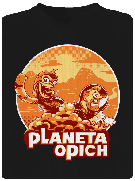 Planeta opich pánské sportovní tričko Black