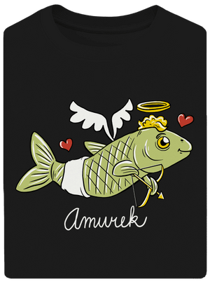 Amurek unisex tričko oversized Black