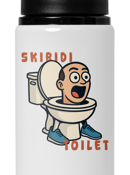 Skibidi Toilet lahev na vodu White