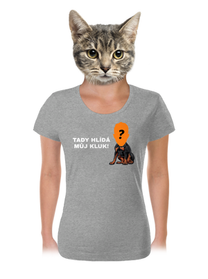 Tady hlídám já dámské tričko Dark Gray Melange