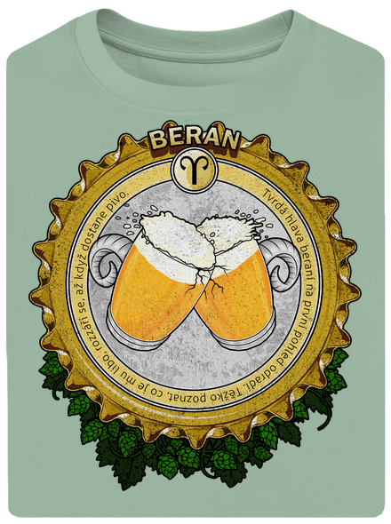 Pivní horoskop: Beran unisex tričko oversized Sage