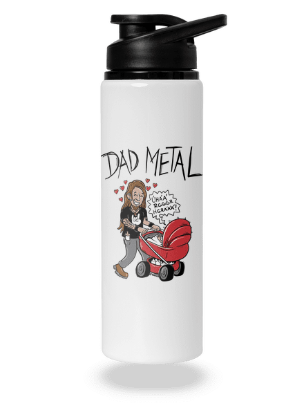 Dad metal lahev na vodu White