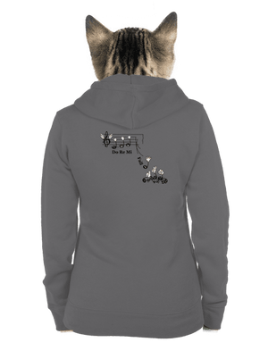 Do re mi fall dámská mikina na zip Steel Gray