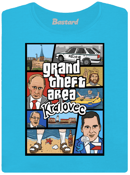 Královec dámské tričko s lemem Blue Atol