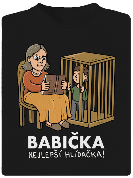 Babička hlídačka dětské sportovní tričko Black