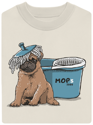 Mops unisex mikina bez kapuce Off White