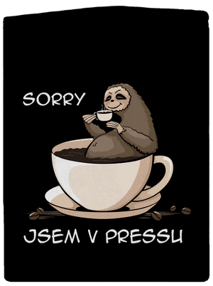 V pressu pánská mikina na zip Black