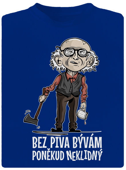 Neklidný bez piva pánské sportovní tričko Royal Blue Mal