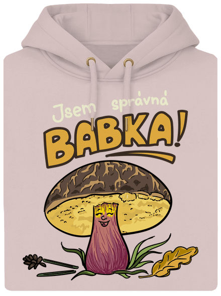 Babka a hříbeček unisex mikina premium Rose Chalk