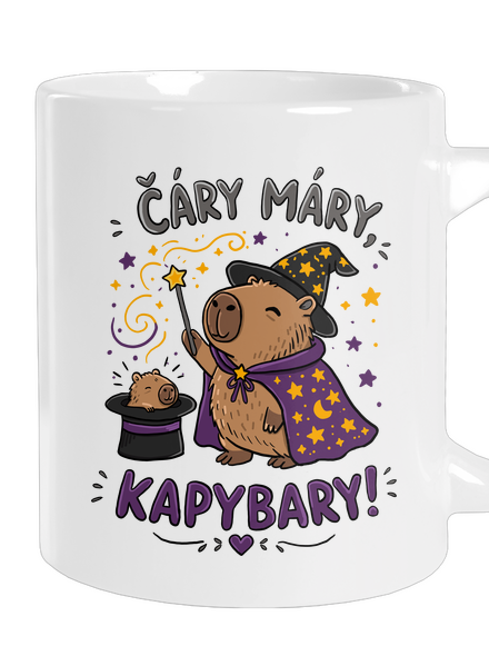 Čáry máry kapybary velký hrnek White