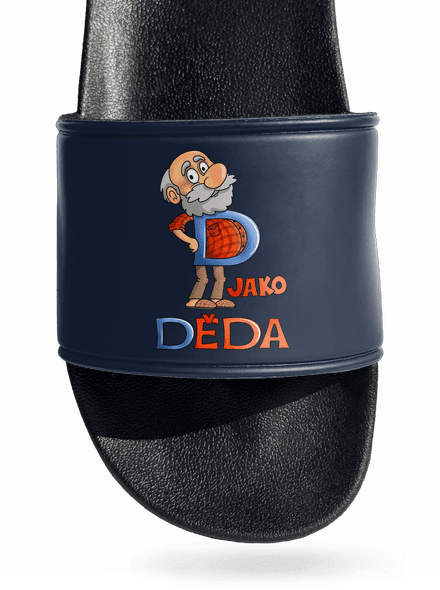 D jako děda pantofle Navy
