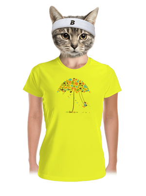 Radost z podzimu dámské sportovní tričko Neon Yellow