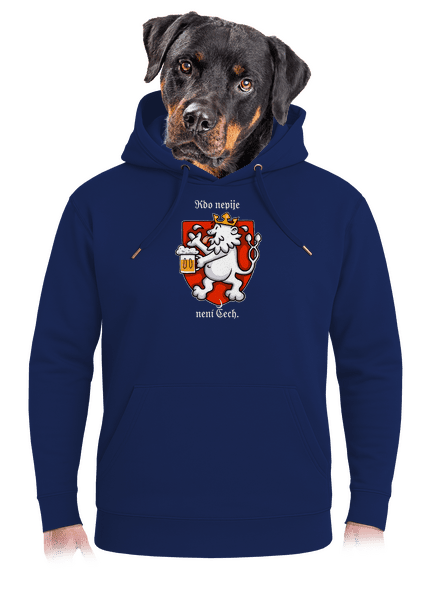 Kdo nepije, není Čech unisex mikina premium Navy