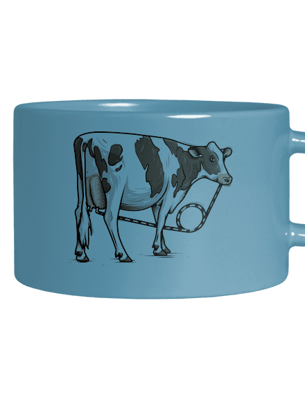 Cow drink hrnek makronka Blue Macaron