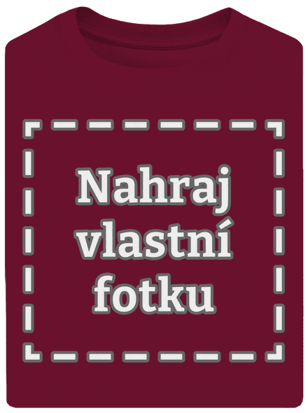 Vlastní potisk unisex tričko oversized Garnet