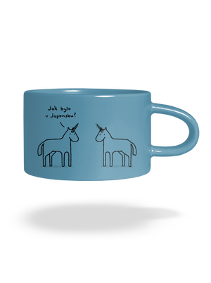 Pornorožec hrnek makronka Blue Macaron