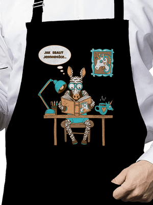 Jak sbalit jednorožce zástěra Black