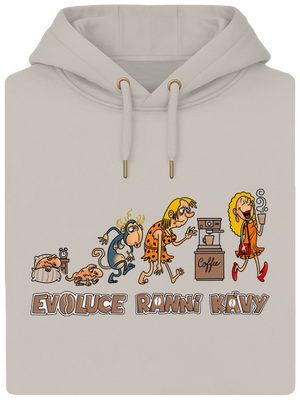 Evoluce ranní kávy unisex mikina premium Pastel Macchiato