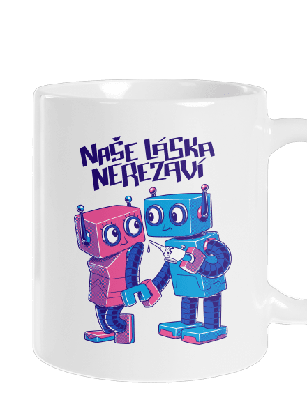 Roboti klasický hrnek White