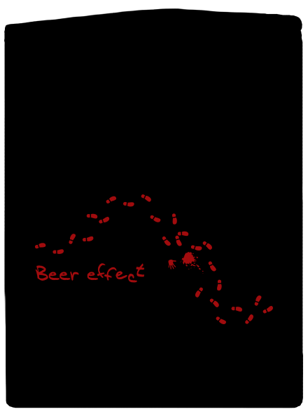 Beer effect pánská mikina na zip Black