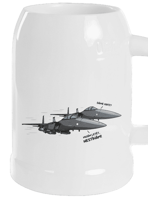 Stíhačka nestíhá půllitr White