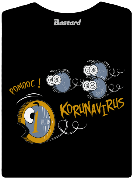 Korunavirus na útěku dámské tričko premium Black