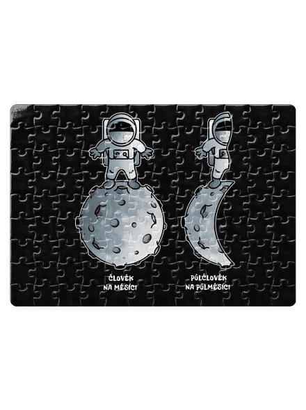 Půlčlovek na půlměsíci puzzle White