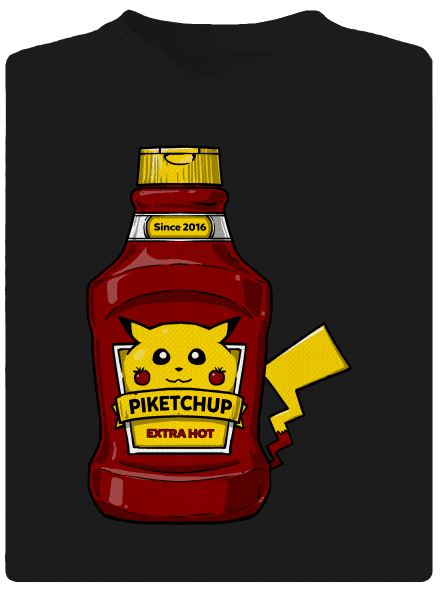 Piketchup pánské sportovní tričko Black