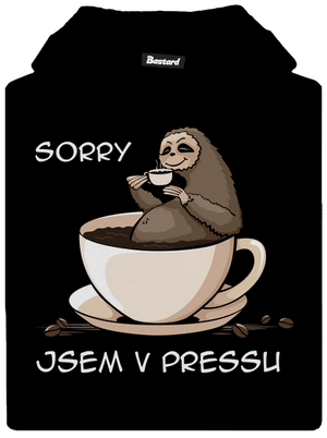 V pressu dětská mikina klokanka Black