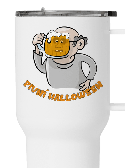 Pivní Halloween termohrnek White
