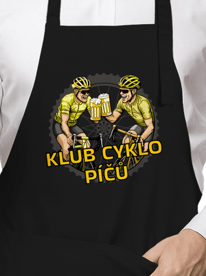 Klub cyklo píčů zástěra Black