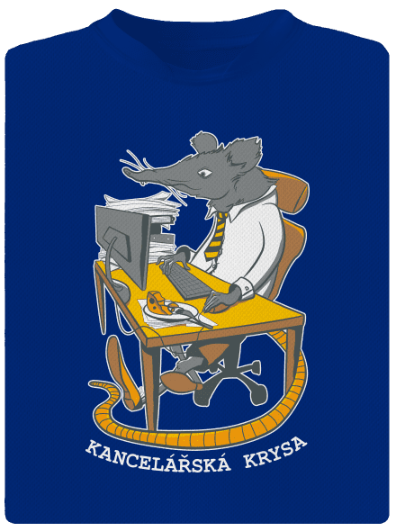 Kancelářská krysa pánské sportovní tričko Royal Blue Mal