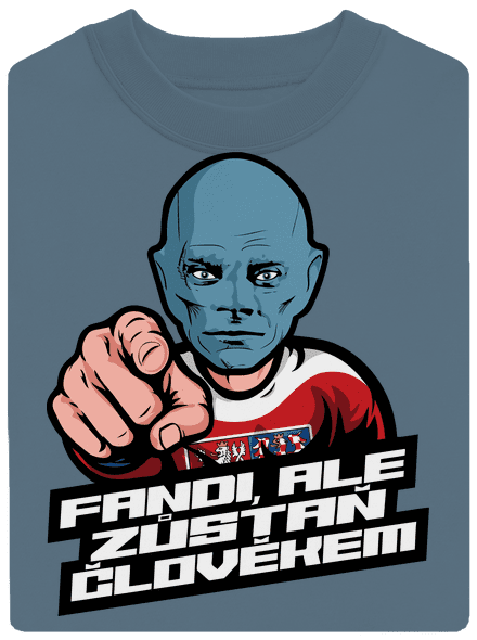 Fandi, ale zůstaň Fantomasem unisex mikina bez kapuce Nordic Blue
