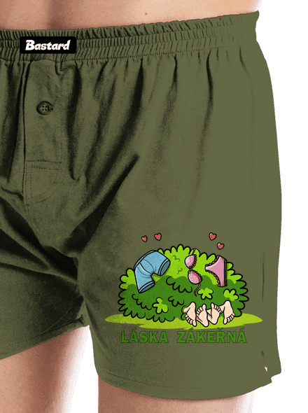 Láska zákeřná pánské trenky Khaki