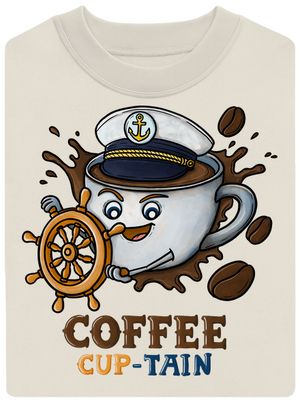 Coffee Cup-tain unisex mikina bez kapuce Off White