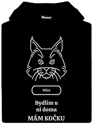 Nemůžu, mám kočku pánská mikina klokanka Black