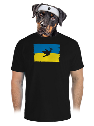 Ukrajina - Holubice pánské sportovní tričko Black