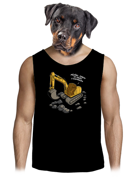 Hrát s kamením pánské tílko Black