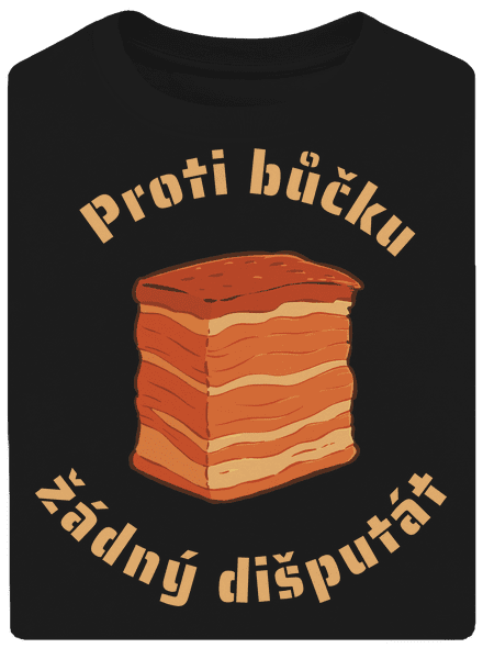 Proti bůčku žádný dišputát unisex tričko oversized Black