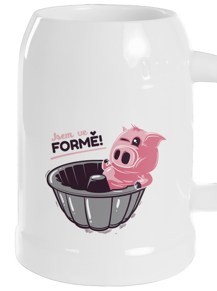 Ve formě půllitr White
