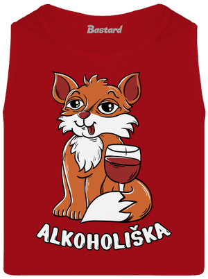Vínová Alkoholiška pánské tílko Red