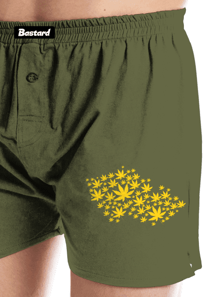 Ganja country pánské trenky Khaki