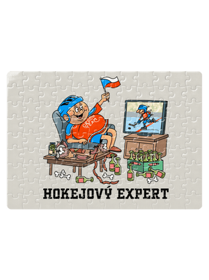 Hokejový expert puzzle White