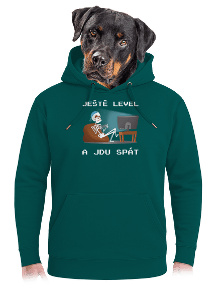 Ještě level unisex mikina premium Emerald Green