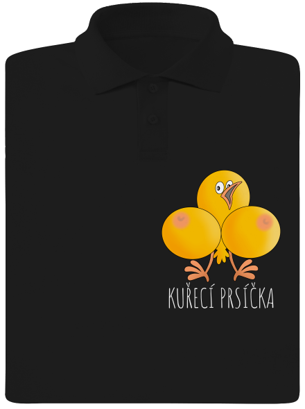 Kuřecí prsíčka pánská polokošile Black